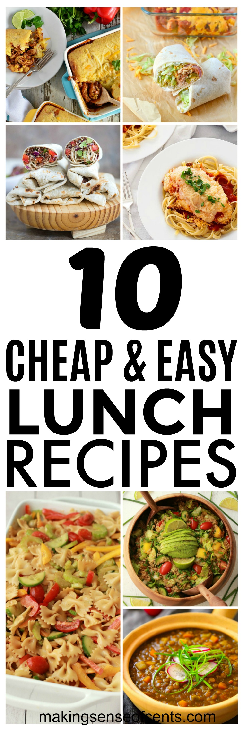 Looking for budget lunch ideas? Here are 10 cheap meals for lunch recipes that you should start making. Yes, these are easy lunch ideas that are delicious!