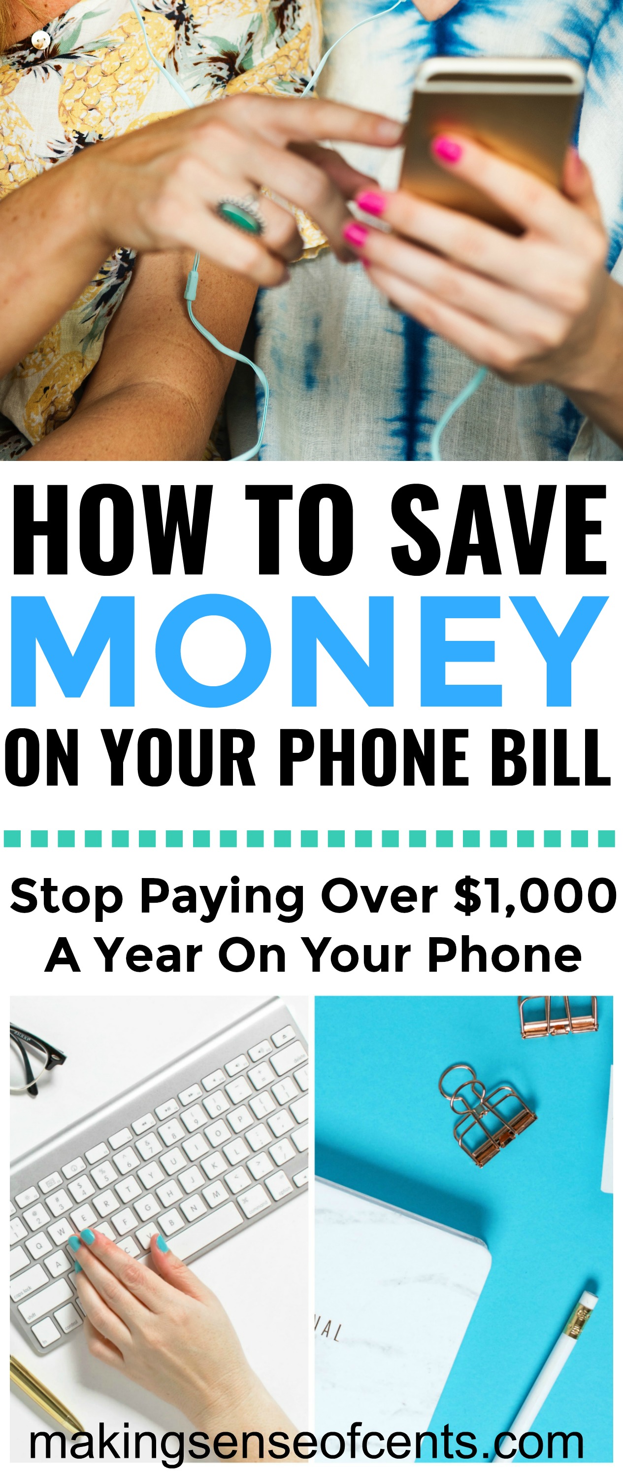 Looking to learn how to save money on your phone bill? Your cell phone bill is probably one of the largest bills that you pay each month. Cell phone bills can easily cost over $100 per month, and if you have a family, then you may even be paying a few hundred dollars per month. #savemoneyonyourphonebill #savemoney #waystosavemoney