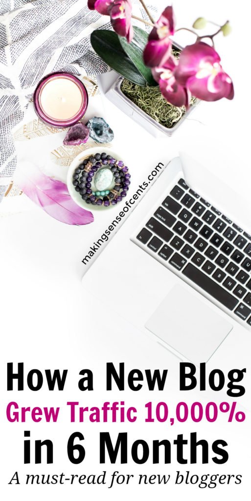 Are you wanting to learn how to get traffic to a new blog? Here's how this new blogger grew traffic 10,000% in just 6 months to his new website! #howtostartablog #howtogettraffictoanewblog #newblog