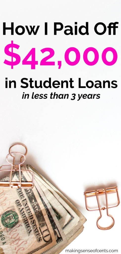 How I Paid Off Over $42,000 in Student Loans in 34 Months (Earning $36,000 Per Year)