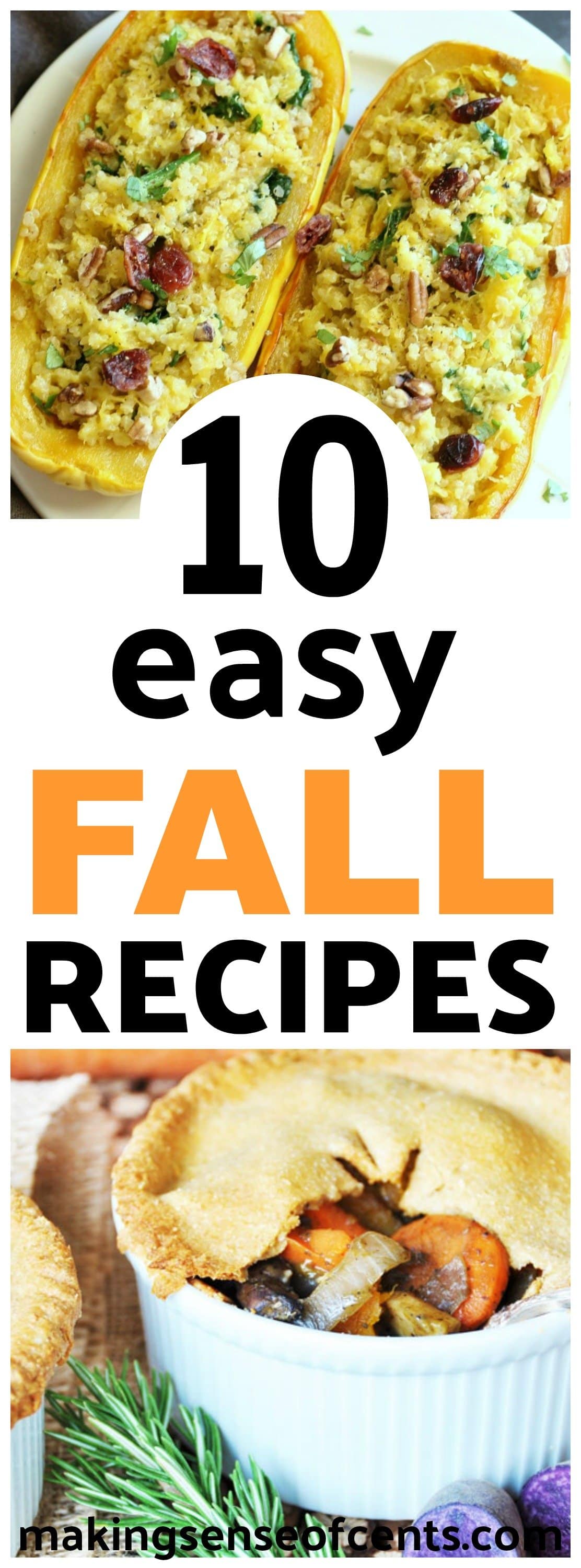 Looking to add some delicious, easy fall recipes to your meal plan? Here are 10 healthy, easy, dinner, fall recipes. #fallrecipes #falldinneridas #easyfallrecipes