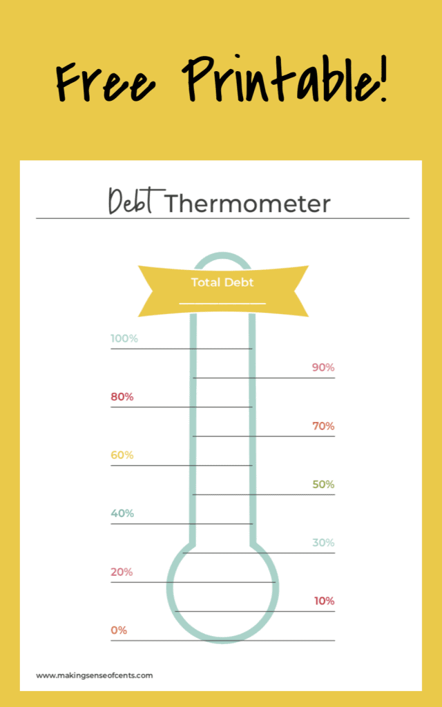 Free Printable Debt Thermometer