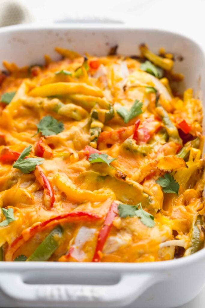 Cheesy Chicken Fajita Casserole