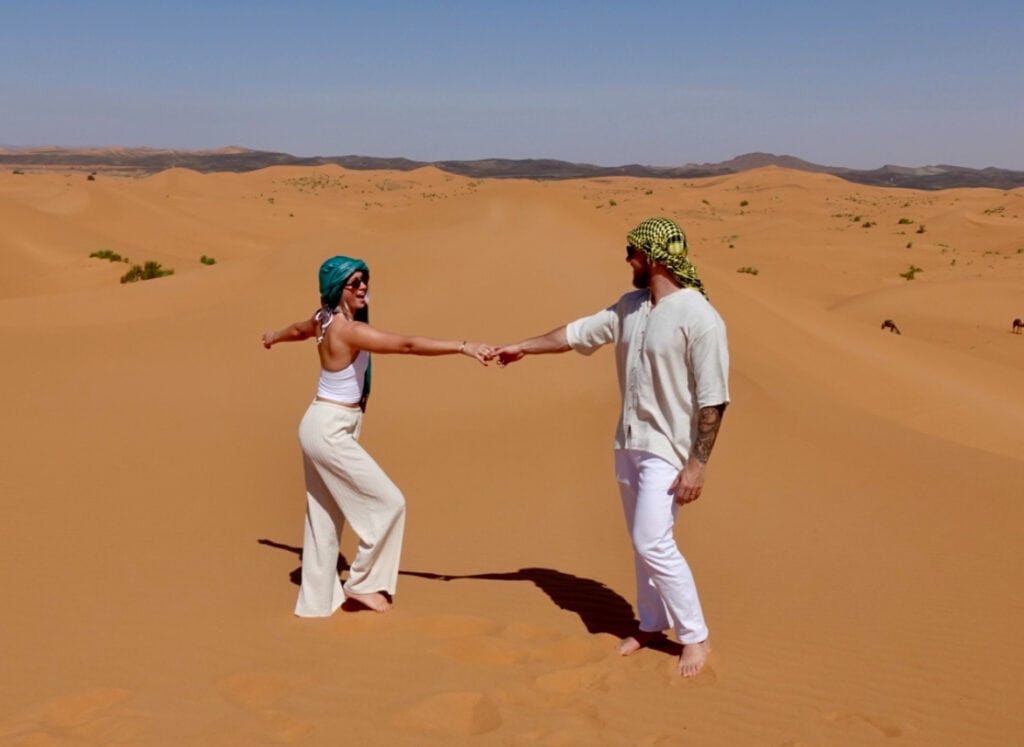 Cody and his wife Lauren on a trip.