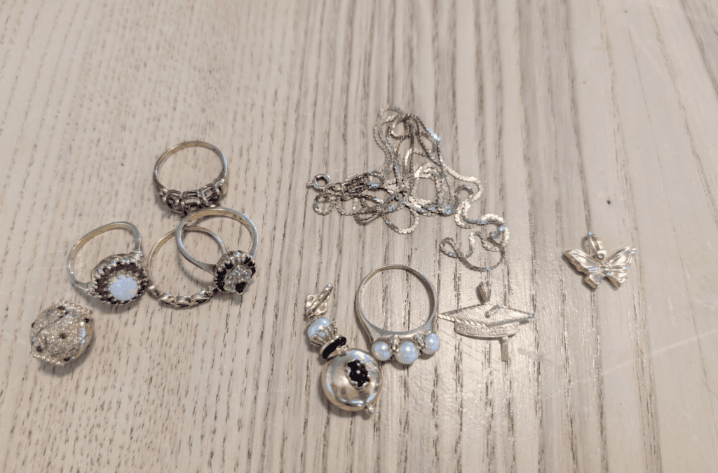 The jewelry I sold.